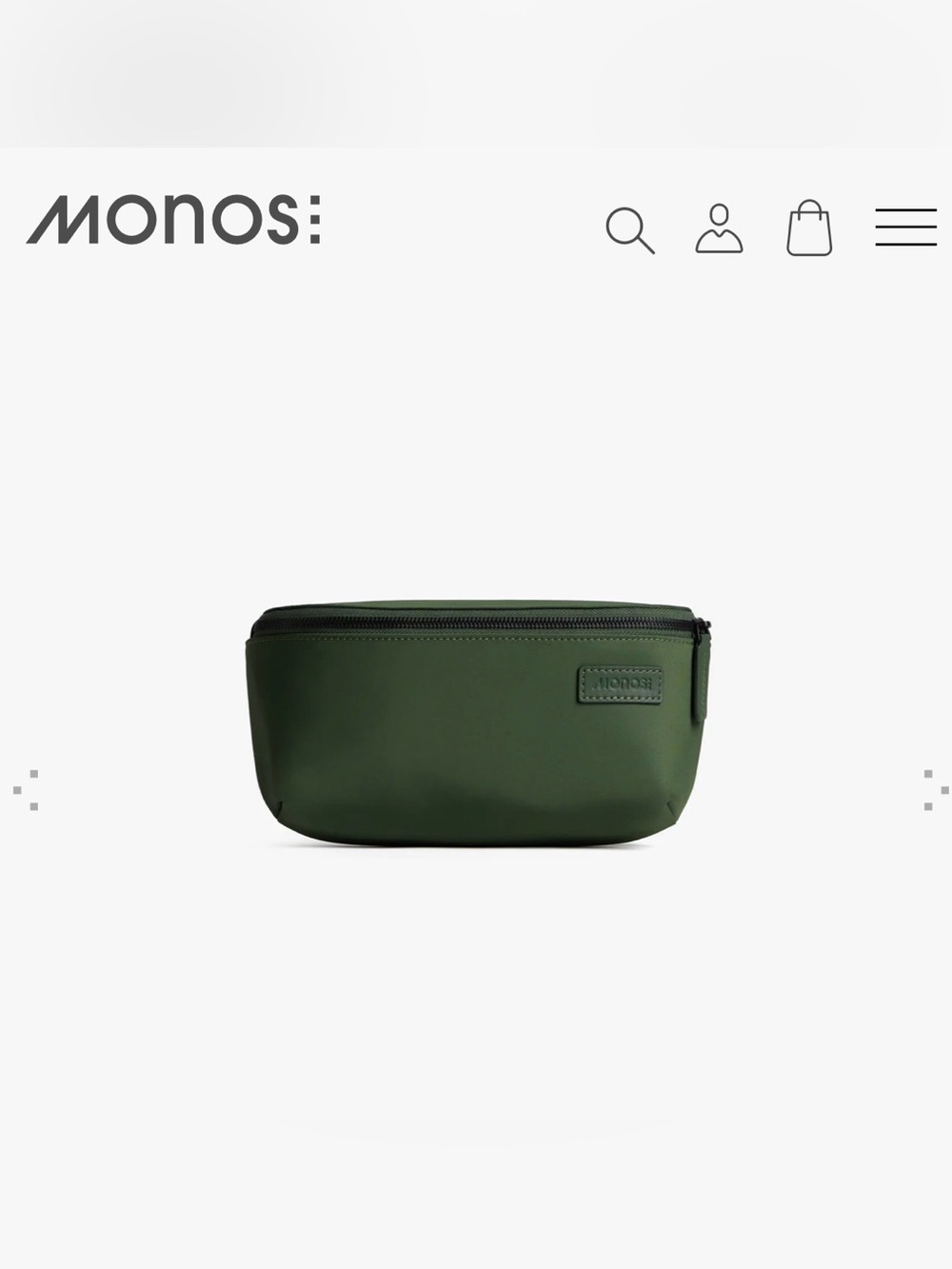 MONOS Olive Green Men's Belt Bag - Picture 2 of 8